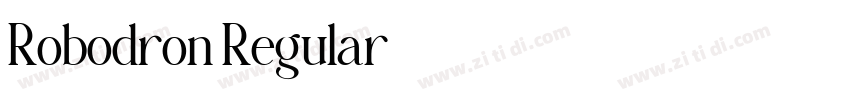 Robodron Regular字体转换